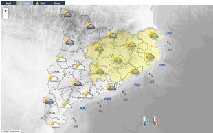 Alerta per forts xàfecs a la tarda en qualsevol punt de les comarques gironines
