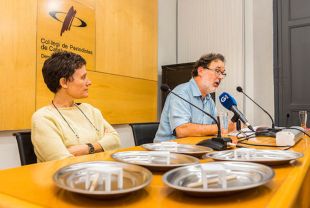 L'il·lustrador JAP i Narcís Planas, reconeguts com a Mosques del Col·legi de Periodistes