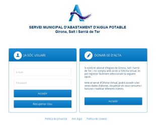 Aigües de Girona, Salt i Sarrià estrena oficina virtual
