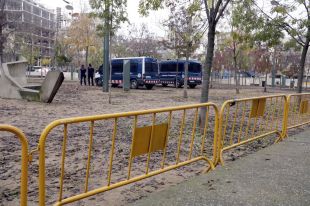 Dispositiu de seguretat davant la concentració de Vox a Girona pel 6-D