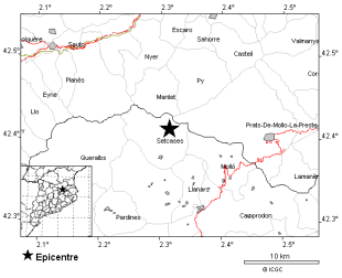 Terratrèmol de 2,2 graus a Setcases