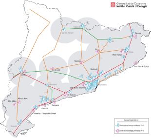 Posaran tres nous punts de recàrrega ràpida per vehicles elèctrics a les comarques gironines