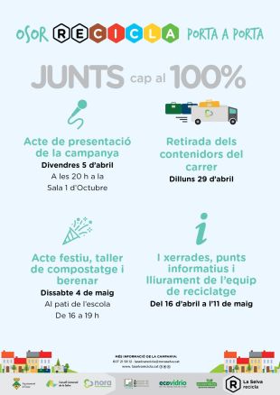 L'Ajuntament d'Osor presenta el nou servei de recollida porta a porta a la població