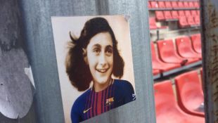 Ultres de l'Espanyol van mostrar fotos d'Ana Frank amb la samarreta del Barça a Montilivi