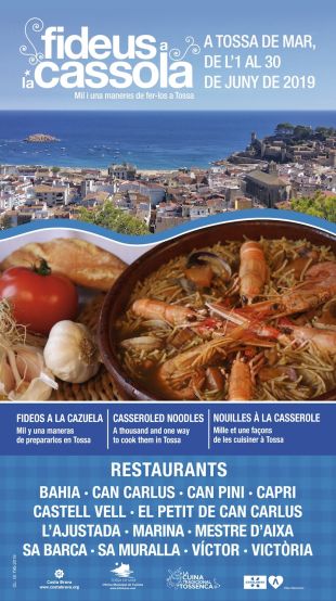 Tretze restaurants de Tossa participen de la 10ena campanya gastronòmica dels Fideus a la Cassola