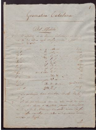 La UdG digitalitza un manuscrit del 1840 amb una de les primeres gramàtiques catalanes