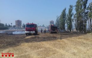 Els Bombers treballen en un incendi que ha cremat 1,5 hectàrees a Sant Pere Pescador 
