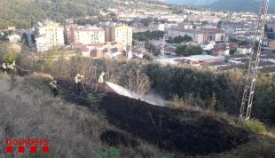 Incendi al volcà Garrinada d'Olot