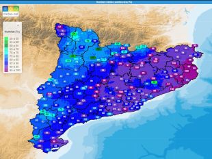 Girona s'ha llevat amb uns valors d'humitat relativa d'entre un 80 i un 100%