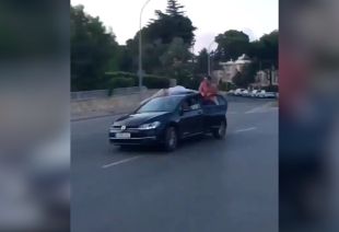 GTA Palafrugell: Circulen amb un company estirat damunt el sostre del cotxe
