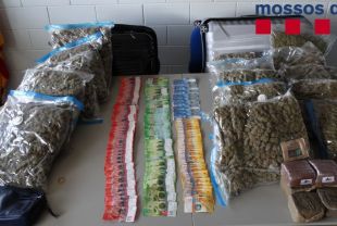 Detingut un home a Portbou per transportar gairebé 20 quilos de marihuana i haixix