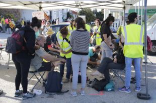 ''Eufòria'' col·lectiva entre els participants de la 'Marxa per la Llibertat' a Girona