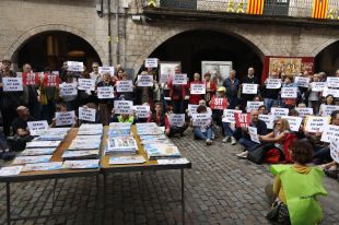 Fan una seguda a cinc punts del Barri Vell de Girona per reclamar diàleg a l'estat espanyol