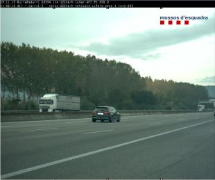 Enxampat a 226 km/h per l'AP-7 dins el terme de Sant Julià de Ramis