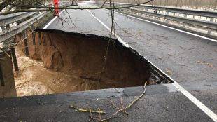 El Govern destina d'urgència 1,2 MEUR per reparar les carreteres gironines malmeses pel Gloria 