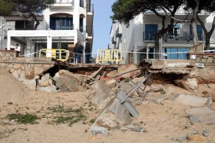 El litoral gironí rebrà 250.000 euros de l'Estat per reparar els danys del temporal Gloria