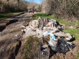 Unes setanta persones netegen el Fluvià dels efectes del temporal Gloria a Besalú