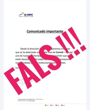 Alerten a Lloret de Mar d'un cas fals de coronavirus