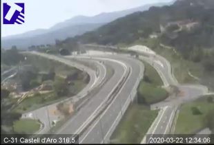 Les càmeres de Trànsit mostren unes carreteres desertes a la Costa Brava