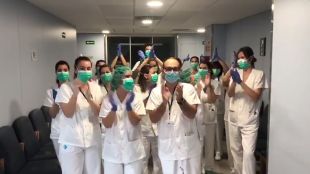 Treballadors de l'UCI del Trueta agraeixen en un vídeo la gent que es confina a casa