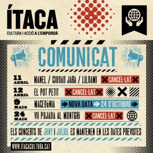 El festival Ítaca anul·la els concerts previstos per l'Escala d'aquest abril