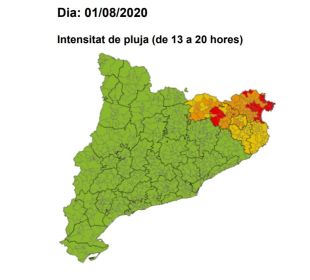 Protecció Civil alerta de tempestes amb calamarsa i fort vent aquesta tarda a la província de Girona