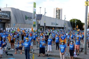 400 persones a la concentració de la Diada a Girona: ''No podem parar fins a arribar a la independència''