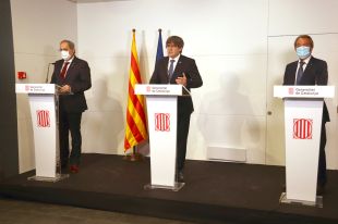 Torra, Puigdemont i Mas demanen des de Perpinyà la mediació internacional