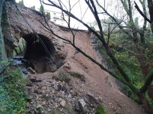 Foment invertirà 1,8 MEUR per arreglar l'esllavissada a la N-260 a Sant Joan de les Abadesses