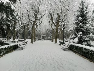 El temporal Filomena deixa Olot amb imatges de postal