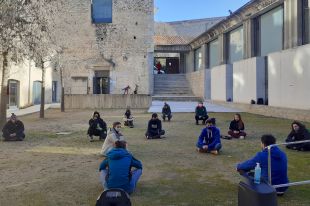 Protesta d'estudiants de la UdG per la presencialitat d'exàmens i pràctiques