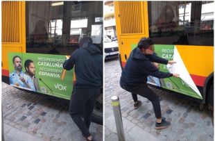 Guanyem demana la retirada de la publicitat de Vox als autobusos de Girona