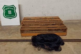 Denuncien un veí de Maçanet de la Selva per caçar ocells amb una xarxa japonesa