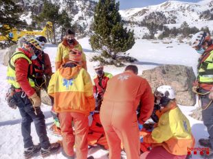 Un escalador ferit greu i un de lleu en un accident a Setcases