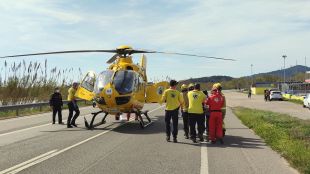 Evacuat un conductor que ha patit un infart a la GI-682 a Blanes