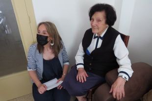 La veïna de Girona, Maria Heras, celebra cent anys
