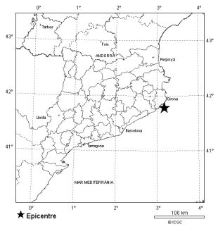 Registrat un terratrèmol de 2.3 graus davant la costa de Palamós