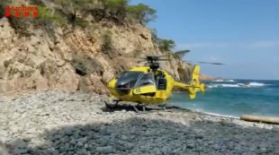 Rescaten amb helicòpter un home que s'ha torçat el turmell a Cala Pedrosa de Palafrugell