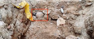 Troben una bala de canó de l'exèrcit napoleònic en unes obres a Cassà de la Selva