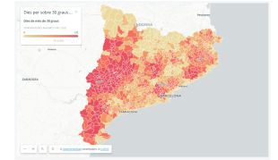 Consulta com serà la temperatura d'aquí 30 anys, municipi a municipi
