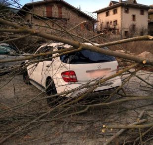 Més de 130 avisos als Bombers pel fort vent, que supera els 110 km/h a Portbou