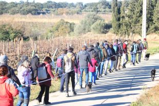Protesta a Espolla per evitar que ''el poble quedi encerclat per molins de vent gegants''