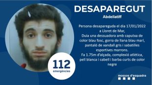 Desaparegut un jove de 20 anys a Lloret de Mar des de fa una setmana