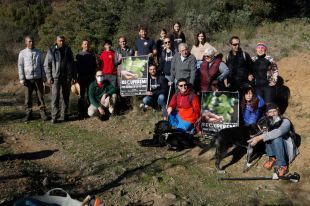 Una vintena de persones amb discapacitat planten arbres a la zona cremada del Cap de Creus