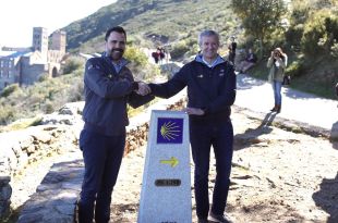 Generalitat i Xunta de Galícia inauguren una fita del camí de Sant Jaume a Sant Pere de Rodes