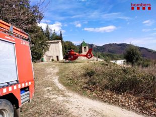 Ferit un motorista que ha caigut camí d'una ermita a Sant Hilari Sacalm
