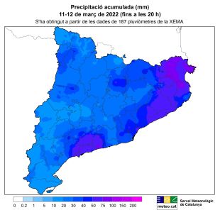 L'Alt Empordà va registrar fins a 100 litres durant tot l'episodi de pluges d'ahir
