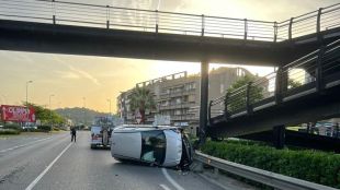 Ferida una conductora en patir una sortida de via a la GI-682 a Blanes