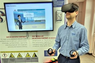 Nestlé prova a Girona un sistema de realitat virtual per evitar accidents laborals