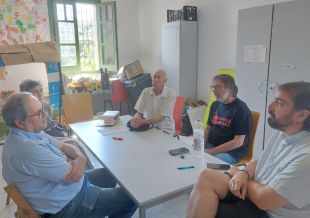 Salvador Ribot rep a Quim Torra en l'onze dia de vaga de fam en defensa del català